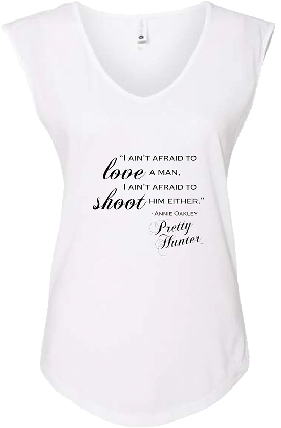 Pretty Hunter Annie Oakley V Neck Tee